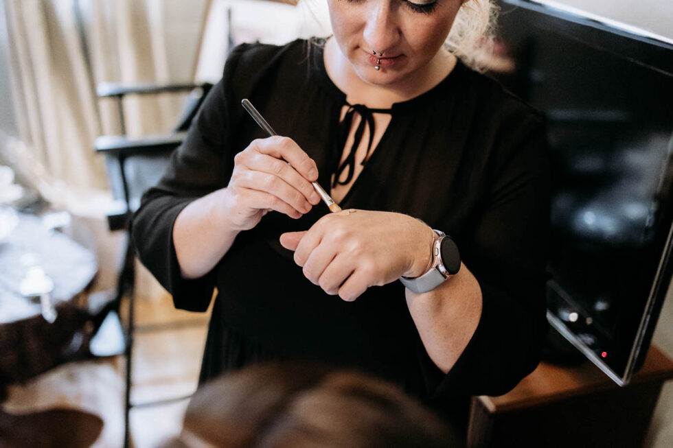 Braut, Dresden, Getting Ready, Hochzeit, Palais am Neumarkt, Schminken